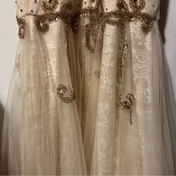 NWT Social Apparel Fiesta Sequined Gown Maxi Size XS - Picture 9 of 14